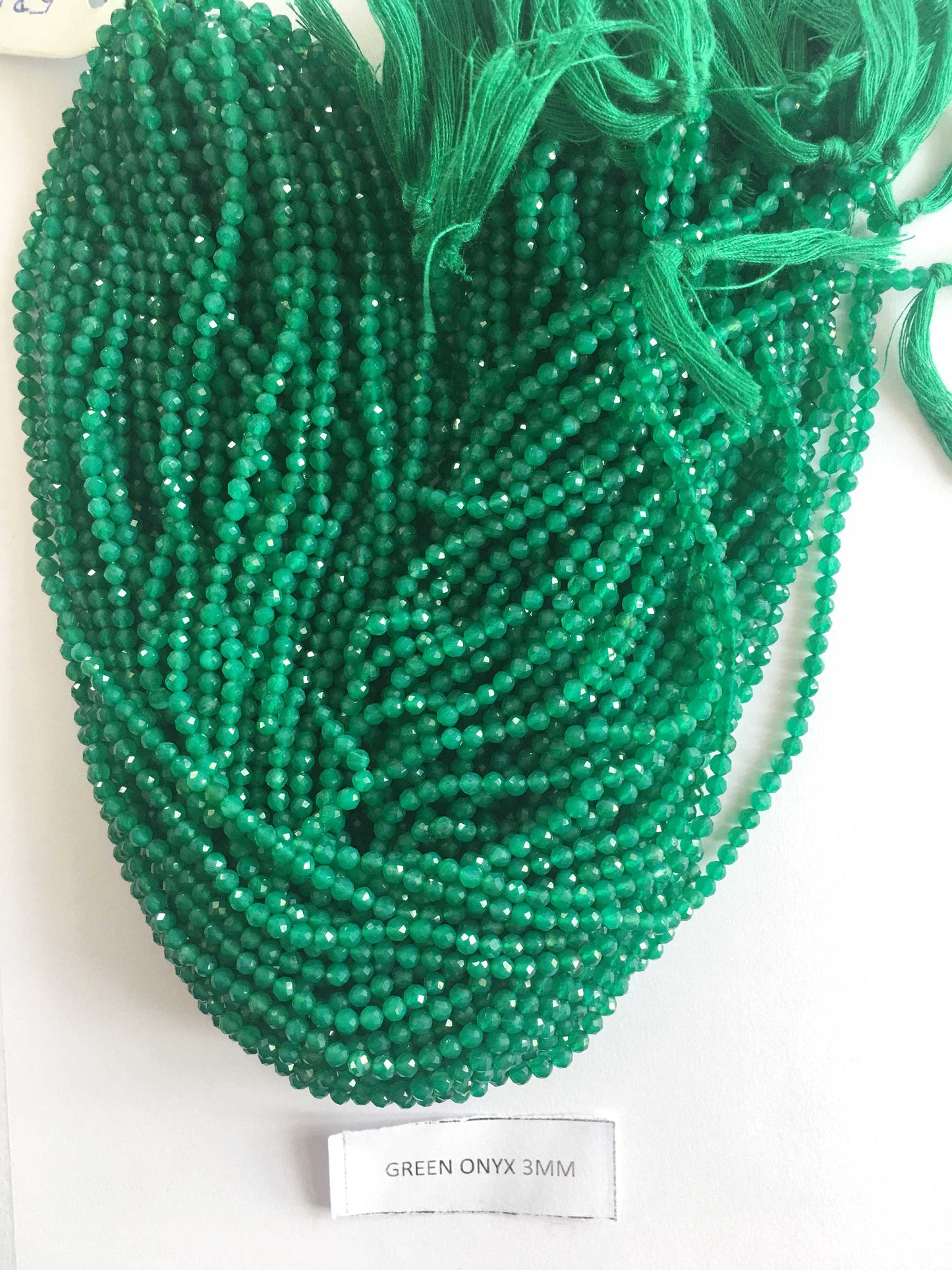 Green Onyx Stone Rondelle Beads 13 Inch Strand ,Green Onyx Faceted Rondelle Beads , 3 mm