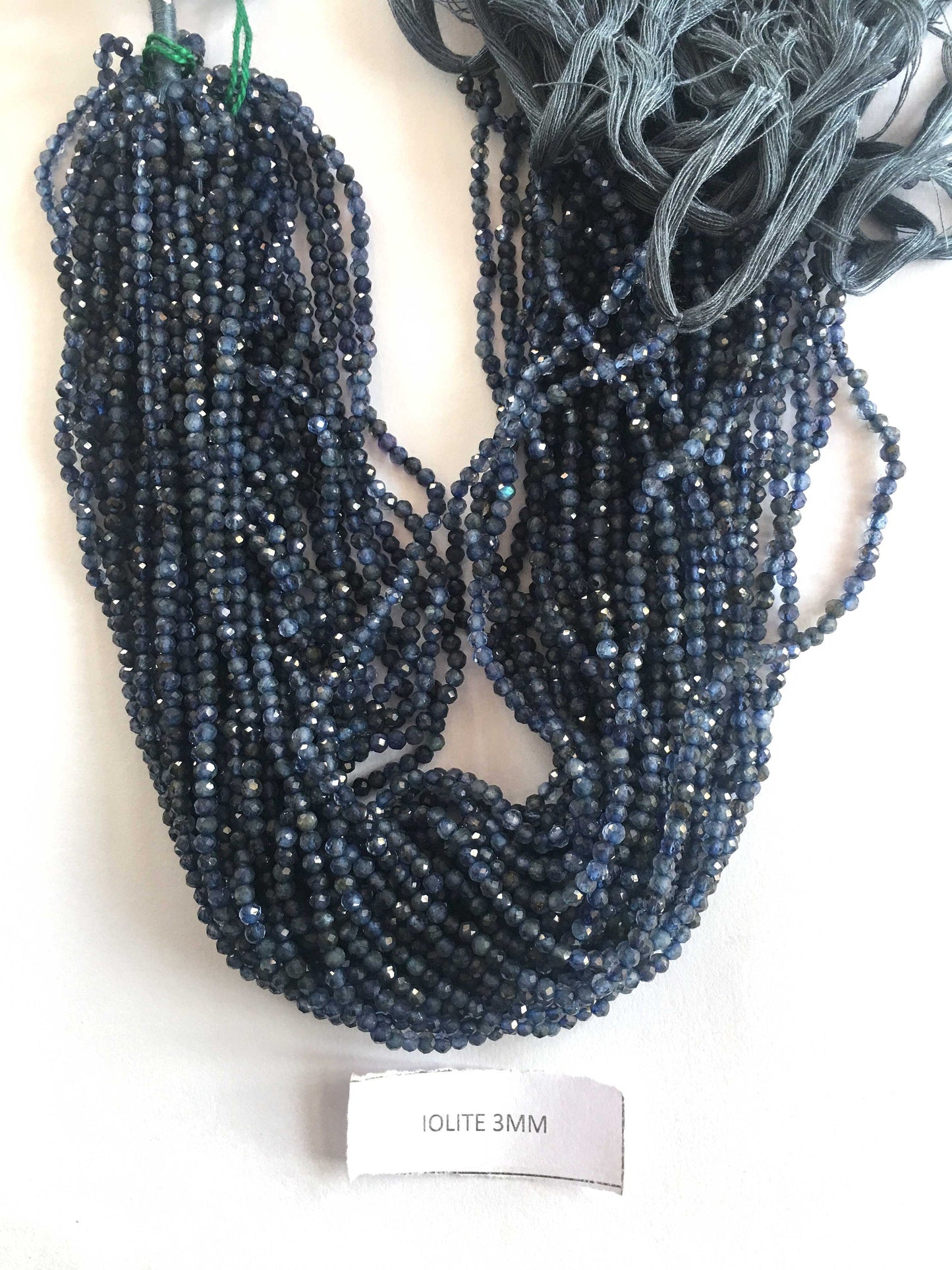 Iolite  Rondelle Beads 13 Inch Strand ,Iolite Faceted Rondelle Beads , 3 mm