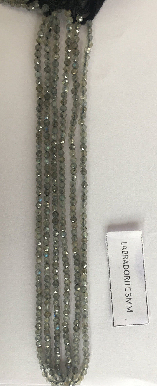 Labradorite Rondelle Beads 13 Inch Strand ,Labradorite Faceted Rondelle Beads , 3 mm