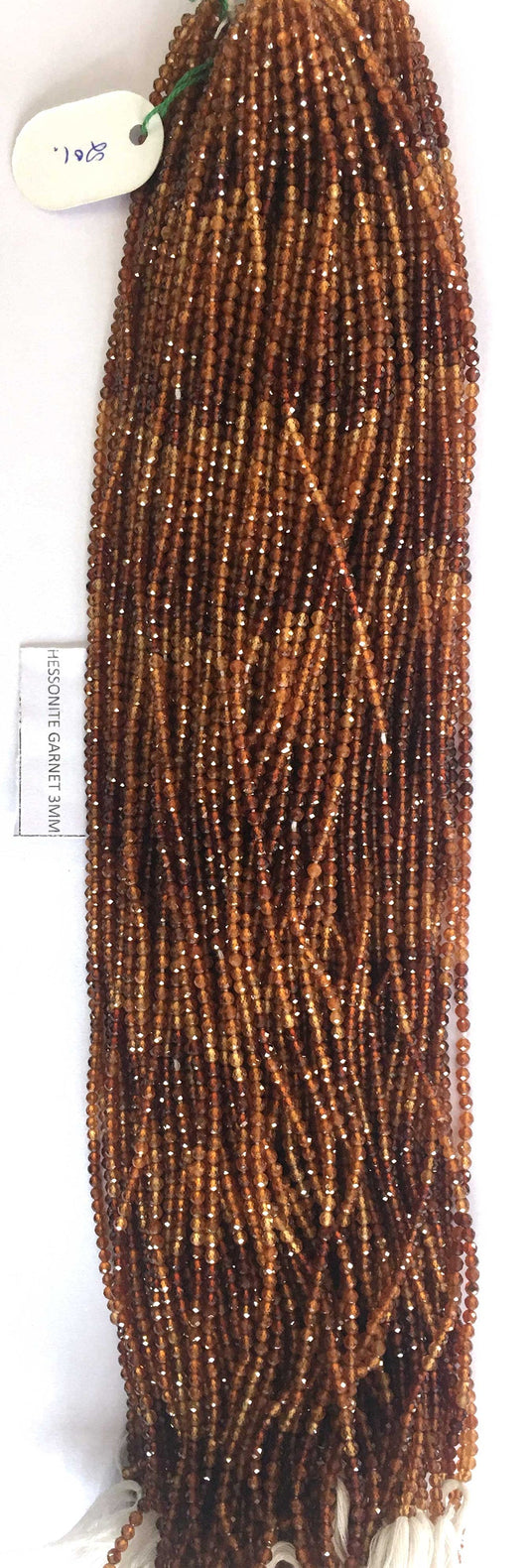 Hessonite Garnet Rondelle Beads 13 Inch Strand ,Hessonite Garnet Faceted Rondelle Beads , 3 mm