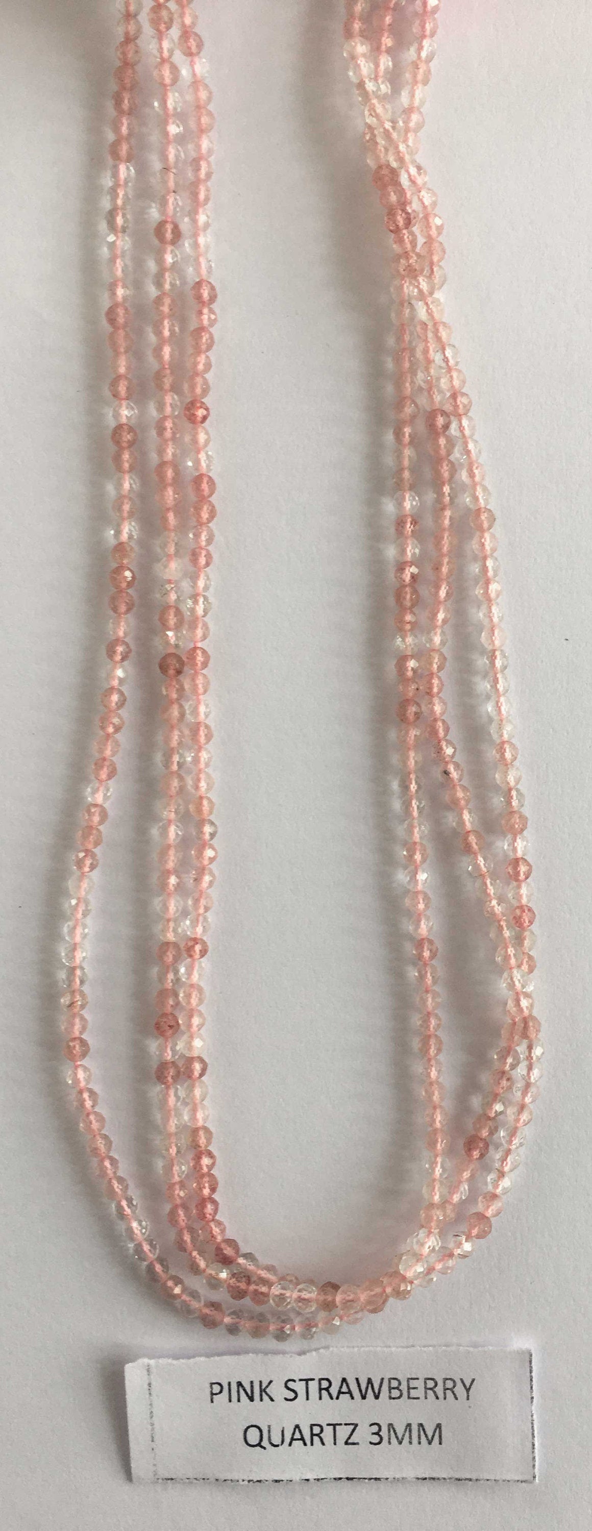 Pink Straw Berry Stone Rondelle Beads 13 Inch Strand ,Pink Straw Berry Faceted Rondelle Beads , 3 mm