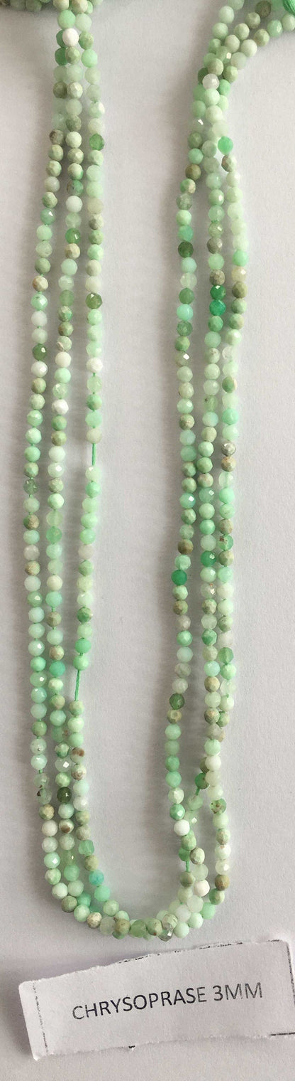 Chrysoprase Stone Rondelle Beads 13 Inch Strand ,Chrysoprase Faceted Rondelle Beads , 3 mm
