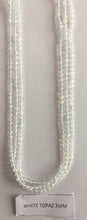 Load image into Gallery viewer, White Topaz Rondelle Beads 13 Inch Strand ,White Topaz Faceted Rondelle Beads , 3 mm
