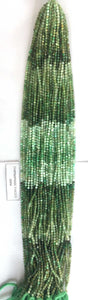 Chrysoprase Shaded Rondelle Beads 13 Inch Strand ,Chrysoprase Shaded Faceted Rondelle Beads , 3 mm