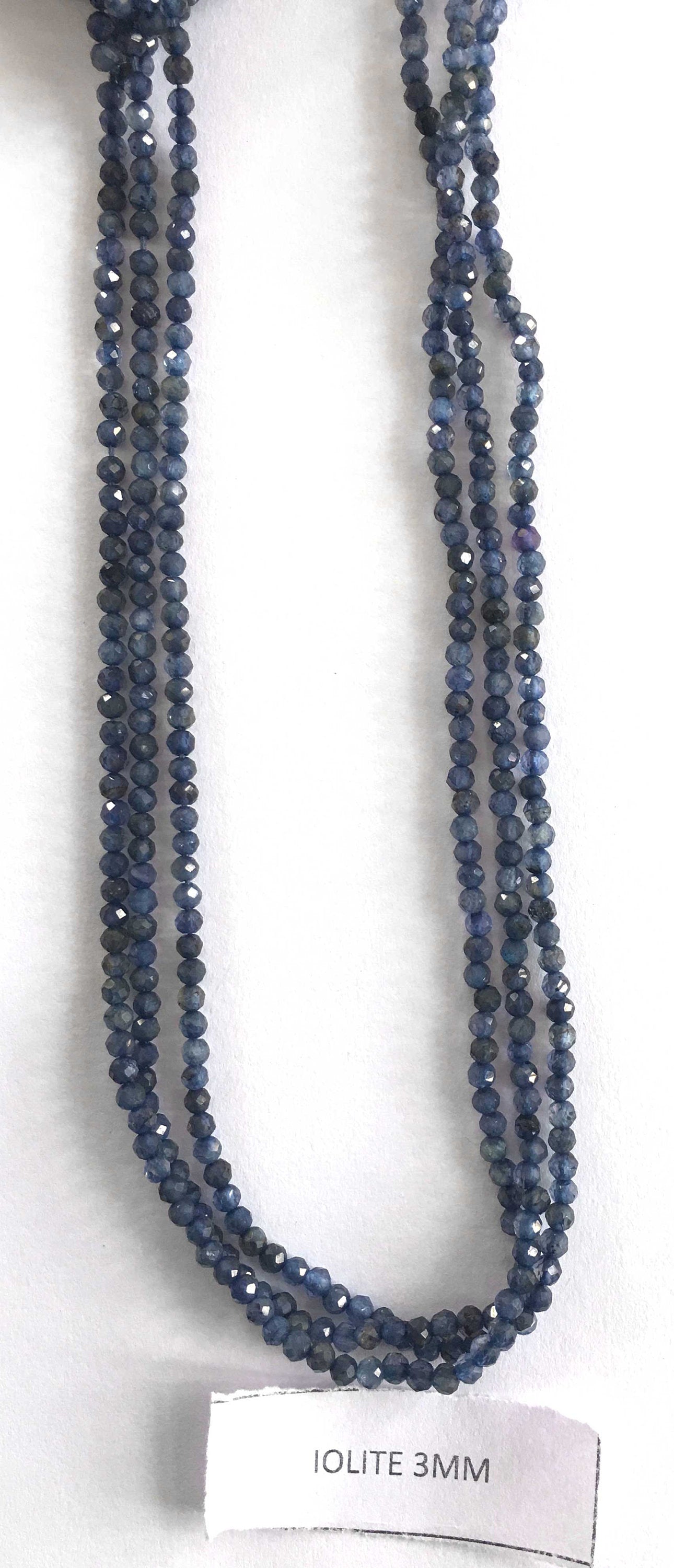 Iolite  Rondelle Beads 13 Inch Strand ,Iolite Faceted Rondelle Beads , 3 mm
