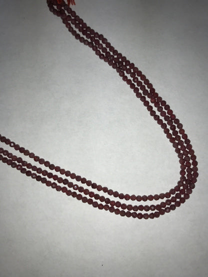 Ruby Beads Faceted Round Sharp Microcut, Ruby Beads Round Faceted 2mm 3mm, Sharp Microcut Round