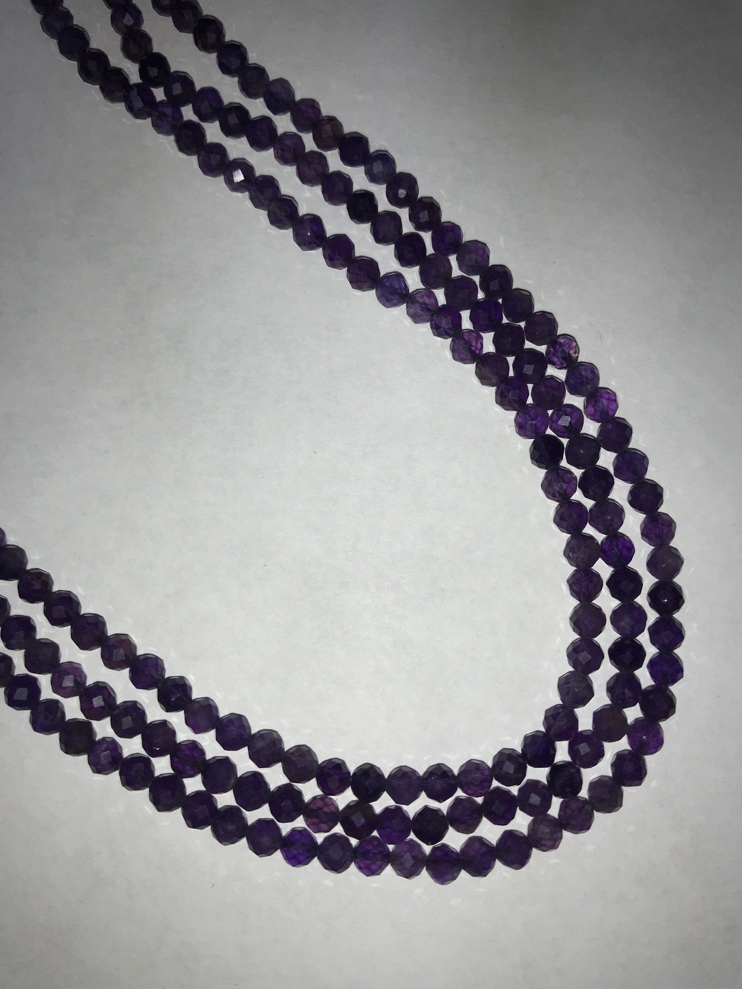 Amethyst Beads Faceted Round, Round Faceted Beads,