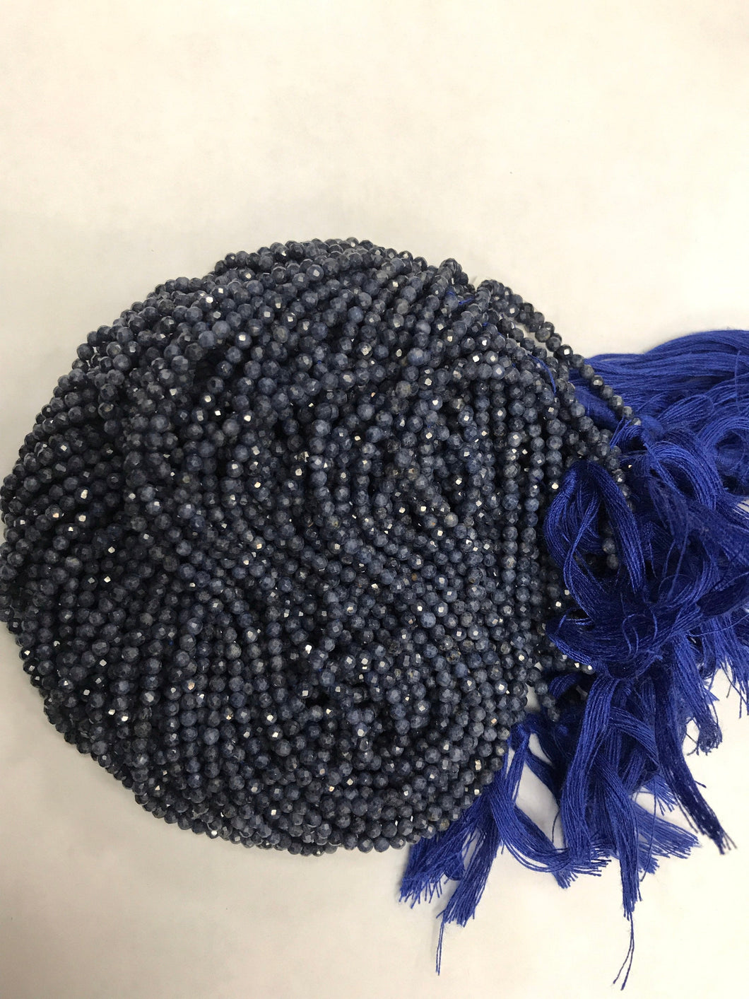 Blue Sapphire Beads Round Faceted, Blue Sapphire Beads,Sharp Microcut Faceted, Round Faceted 3mm