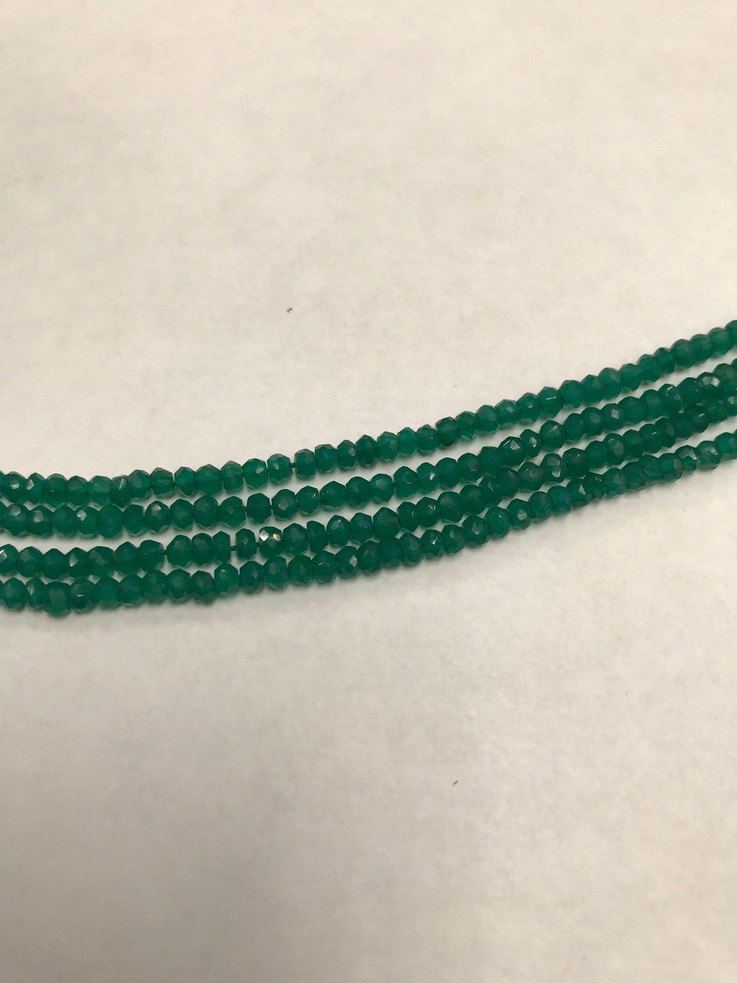 Green Onyx Beads Faceted, Faceted Rondelle