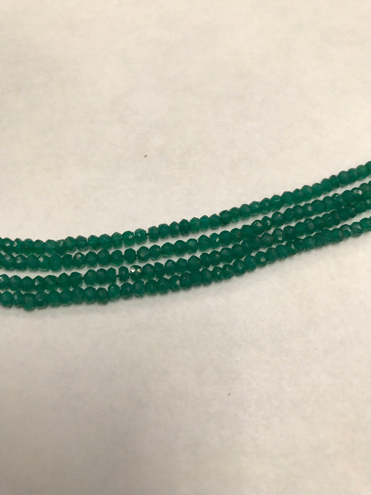 Green Onyx Beads Faceted, Faceted Rondelle