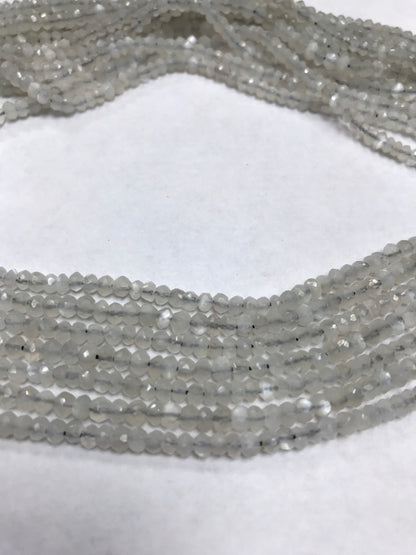 Ceylon Moonstone Faceted Roundelle, Moonstone Natural, Ceylon Moonstone Faceted Roundelle