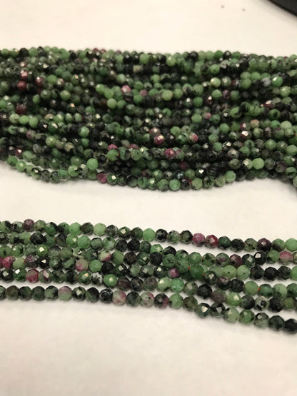 Ruby Zosite Beads Round Faceted, Round Faceted Beads