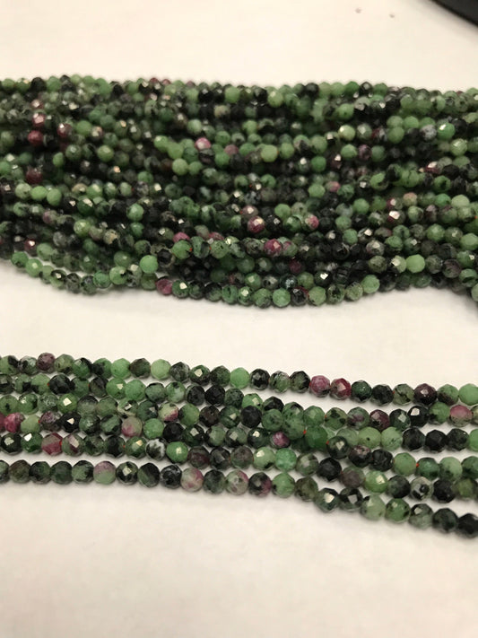 Ruby Zosite Beads Round Faceted, Round Faceted Beads