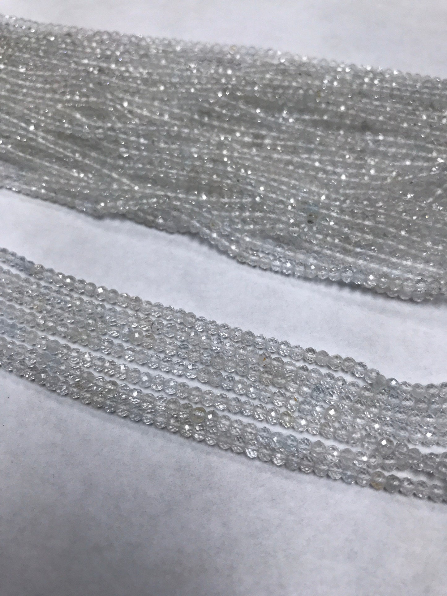 White Topaz Beads Faceted Round, Round Faceted, White Topaz