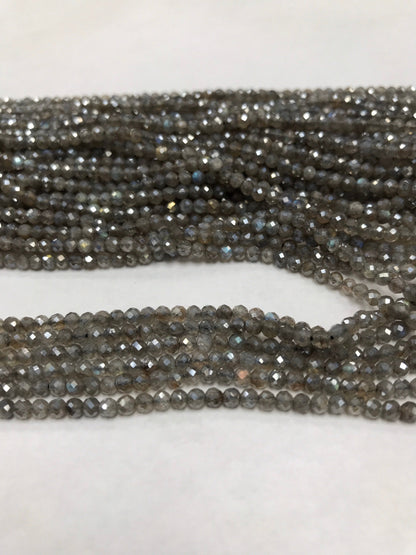 Labradorite Beads Round Faceted Mystic Coated, Mystic Labradorite Round Faceted