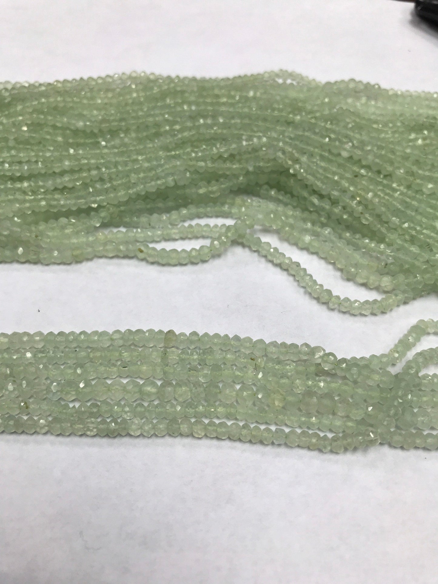 Prehnite beads Lasercut faceted rondelle, Lasercut Faceted Beads, Natural Light Green Prehnite Round Beads Faceted