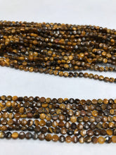 Load image into Gallery viewer, Tiger eye faceted beads coin, beads coin,beads, coin

