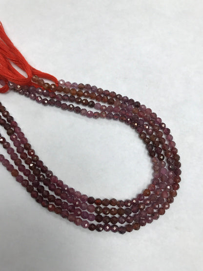 Ruby Beads Faceted Round, Natural Ruby Beads Faceted Round, Sharp Microcut, Ruby Round 2mm 3mm faceted