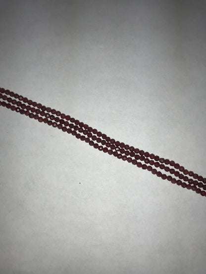 Ruby Beads Faceted Round Sharp Microcut, Ruby Beads Round Faceted 2mm 3mm, Sharp Microcut Round