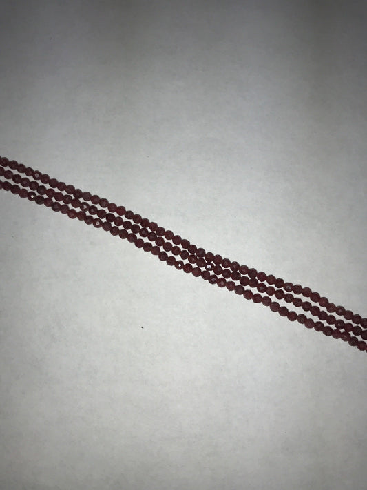 Ruby Beads Faceted Round Sharp Microcut, Ruby Beads Round Faceted 2mm 3mm, Sharp Microcut Round
