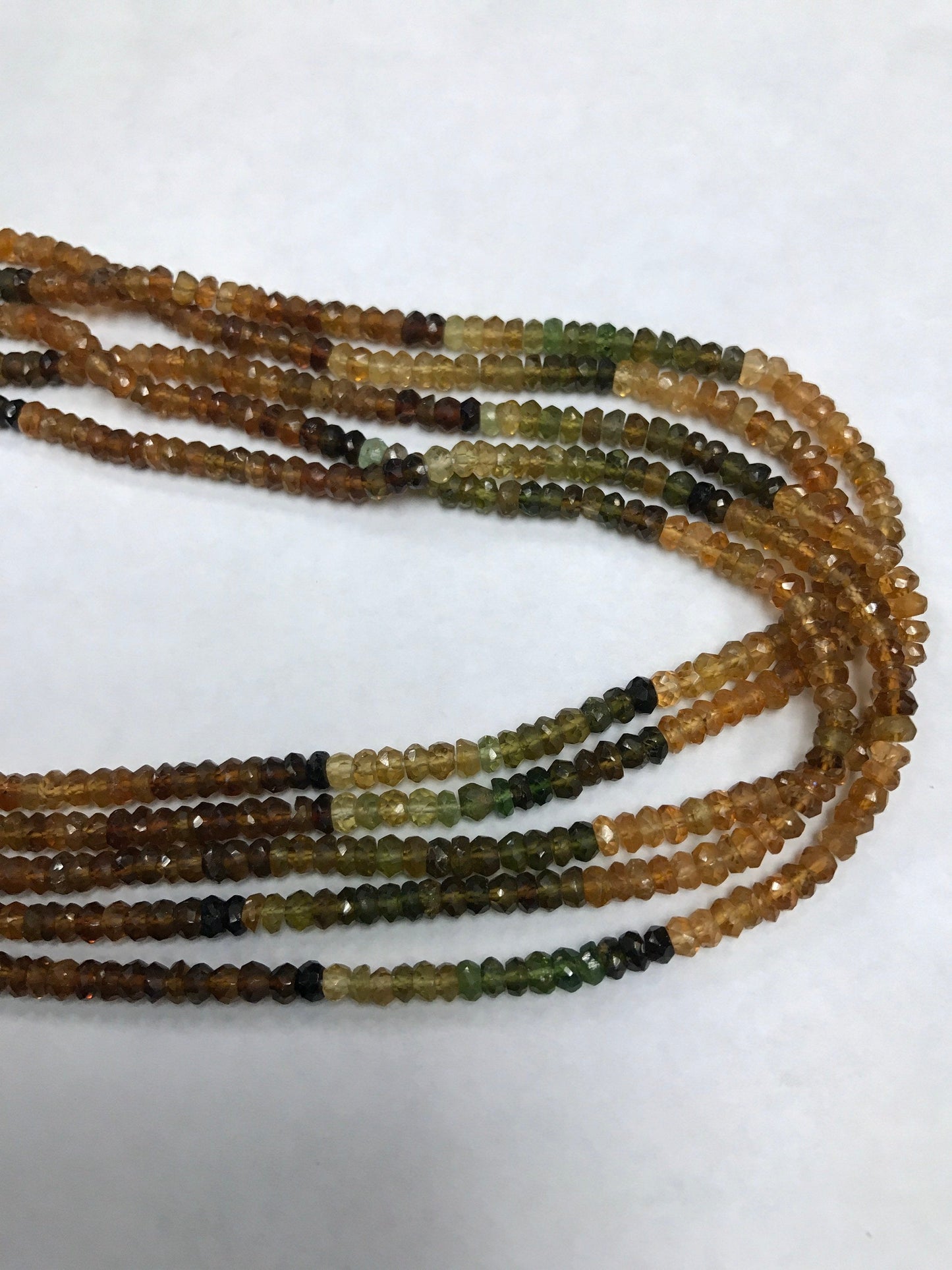 Tourmaline beads faceted rondelle lasercut indian, Brown Tourmaline, Petrol Tourmaline,  Ombre Brown Tourmaline