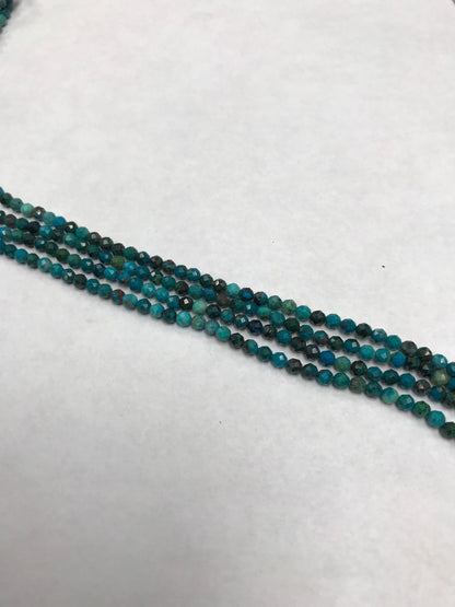Chrysocolla Beads Faceted Round 3.5 to 4 mm, Chrysocolla Beads, Chrysocolla Sharp Microcut faceted