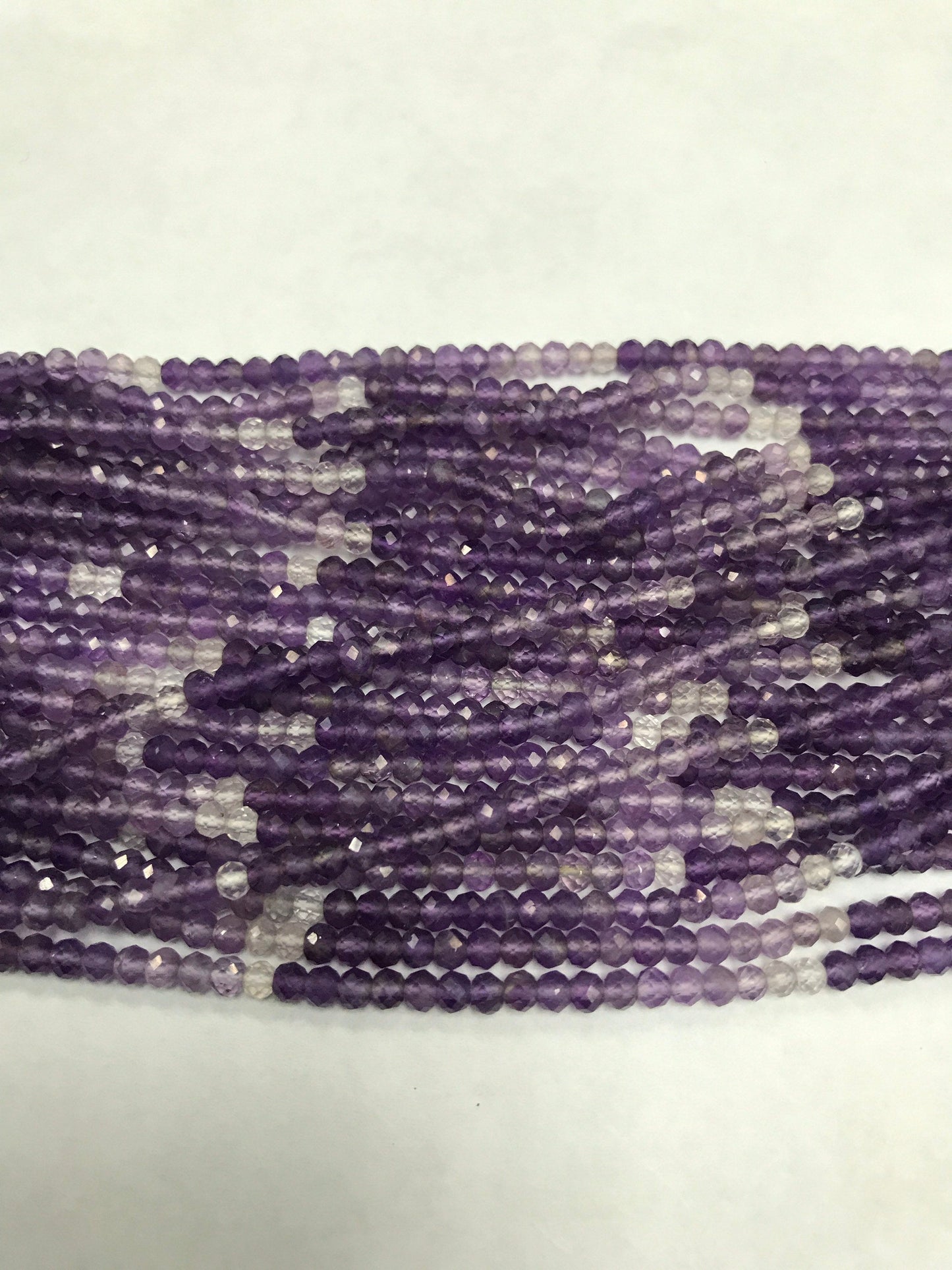 Amethyst Beads Shaded Faceted Round 3mm, Ombre Amethyst Beads, Sharp Microcut Round Faceted 3mm