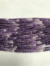 Load image into Gallery viewer, Amethyst Beads Shaded Faceted Round 3mm, Ombre Amethyst Beads, Sharp Microcut Round Faceted 3mm
