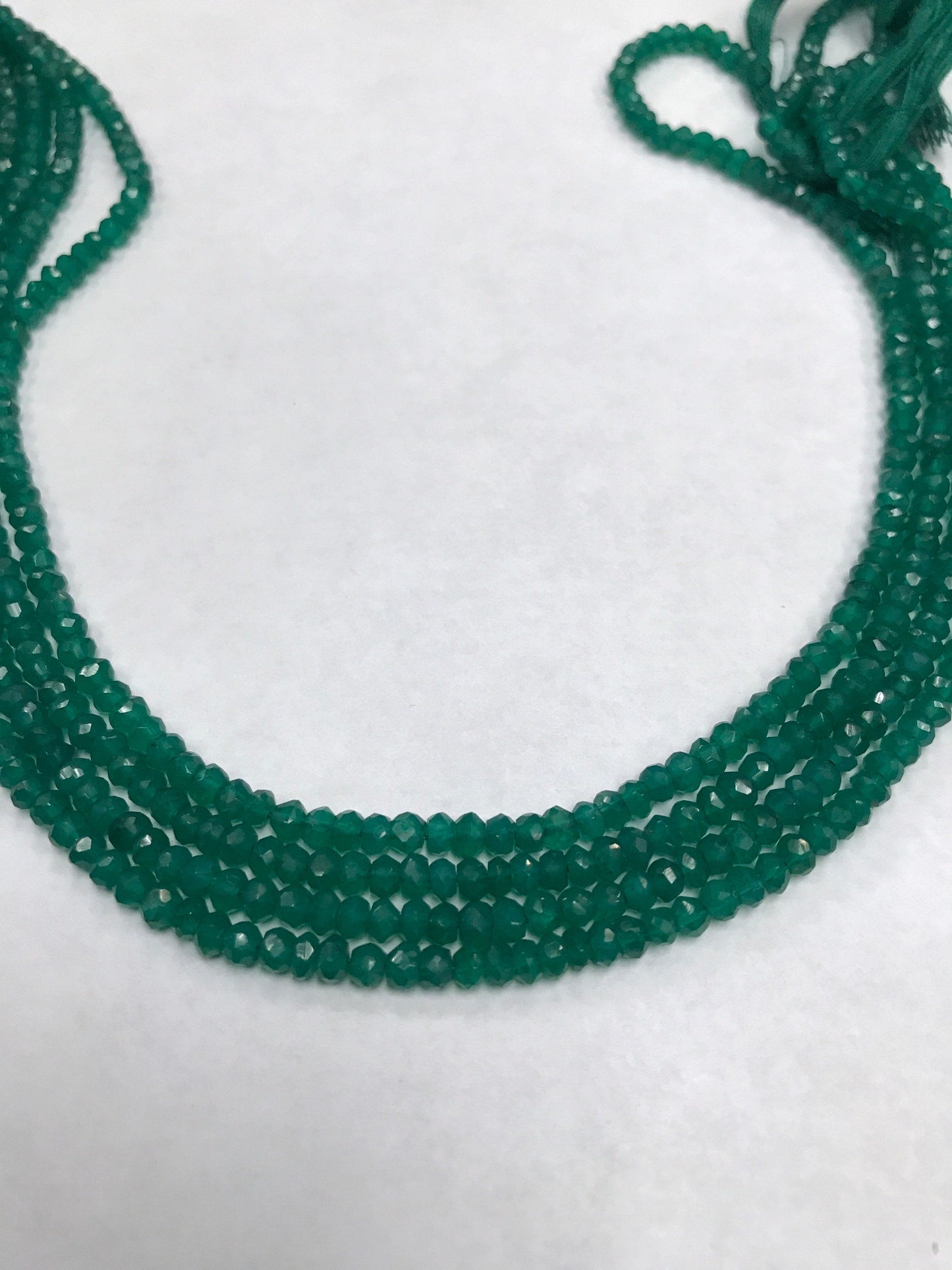 Green Onyx Beads Faceted, Faceted Rondelle