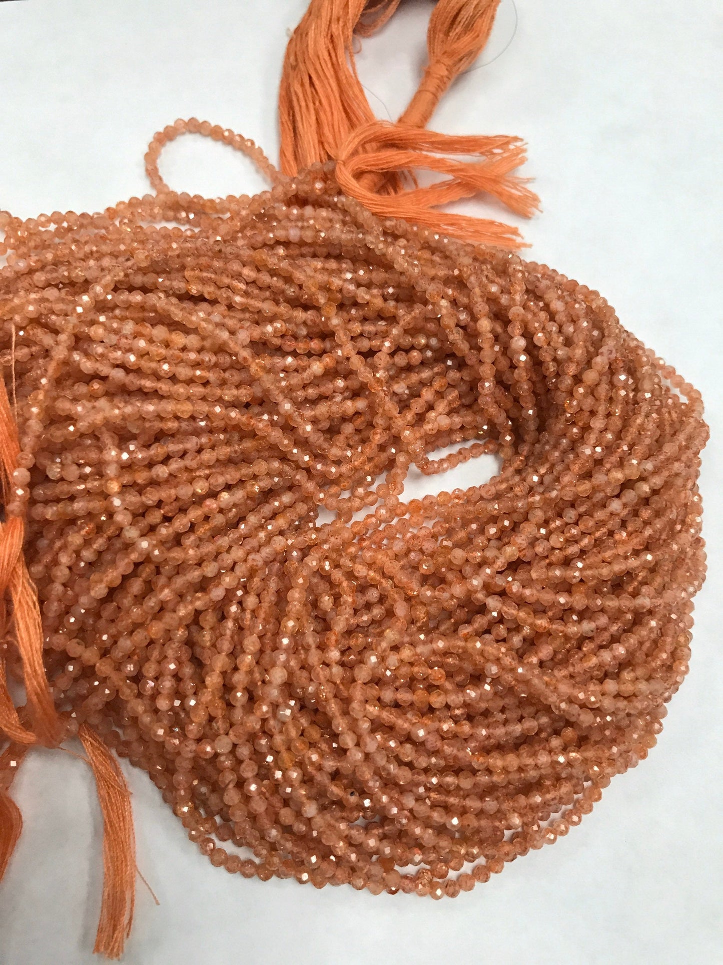 Sunstone Beads Faceted Round, Round Faceted,