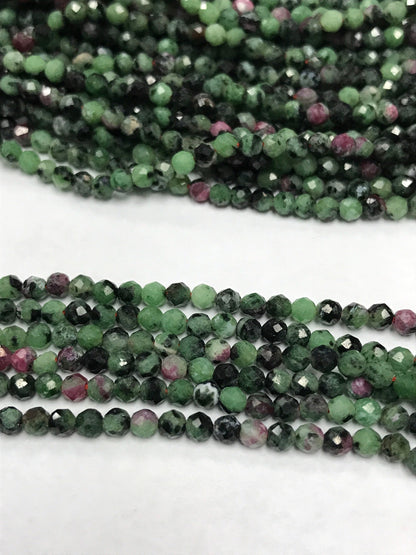 Ruby Zosite Beads Round Faceted, Round Faceted Beads