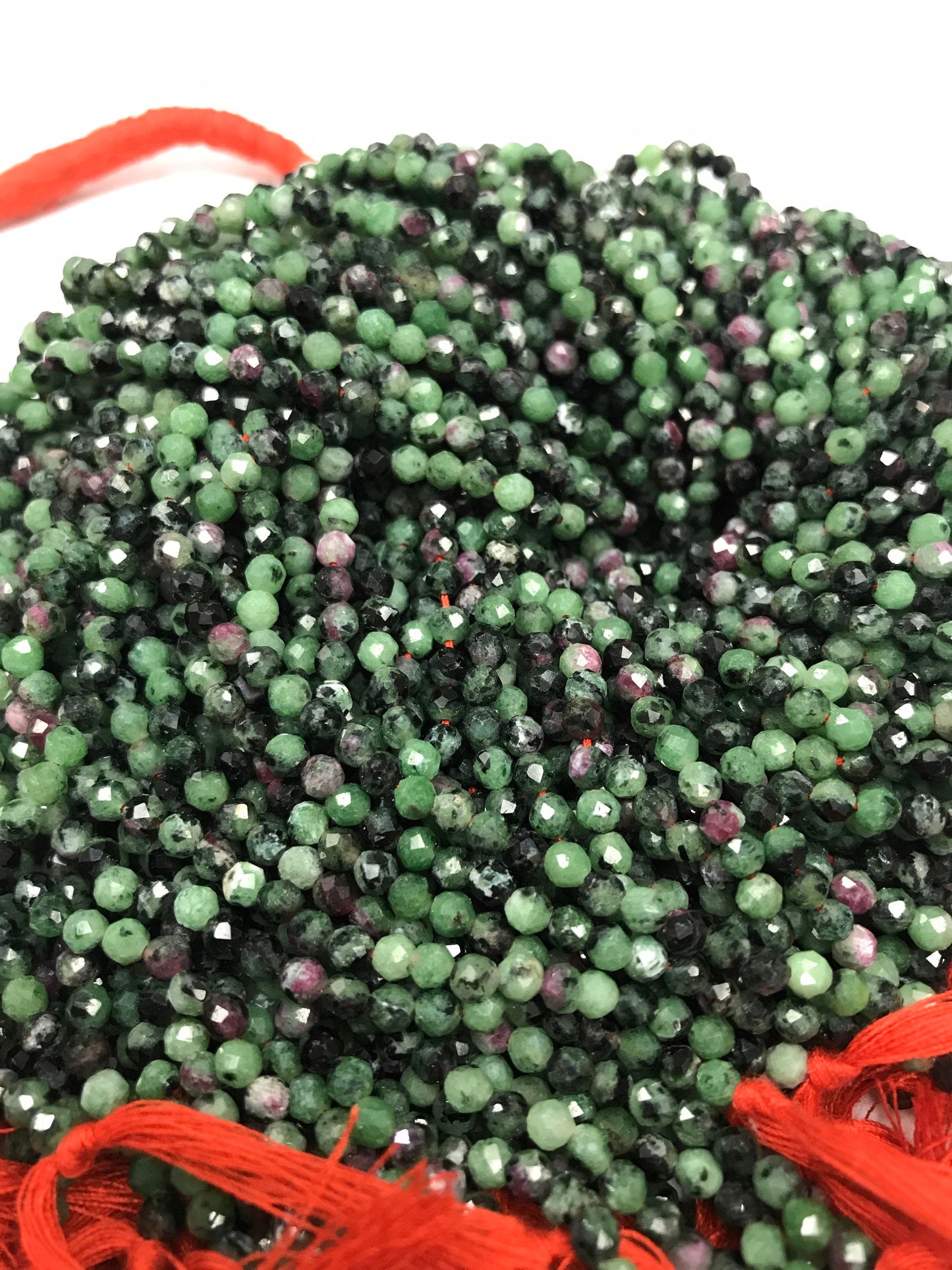 Ruby Zosite Beads Round Faceted, Round Faceted Beads