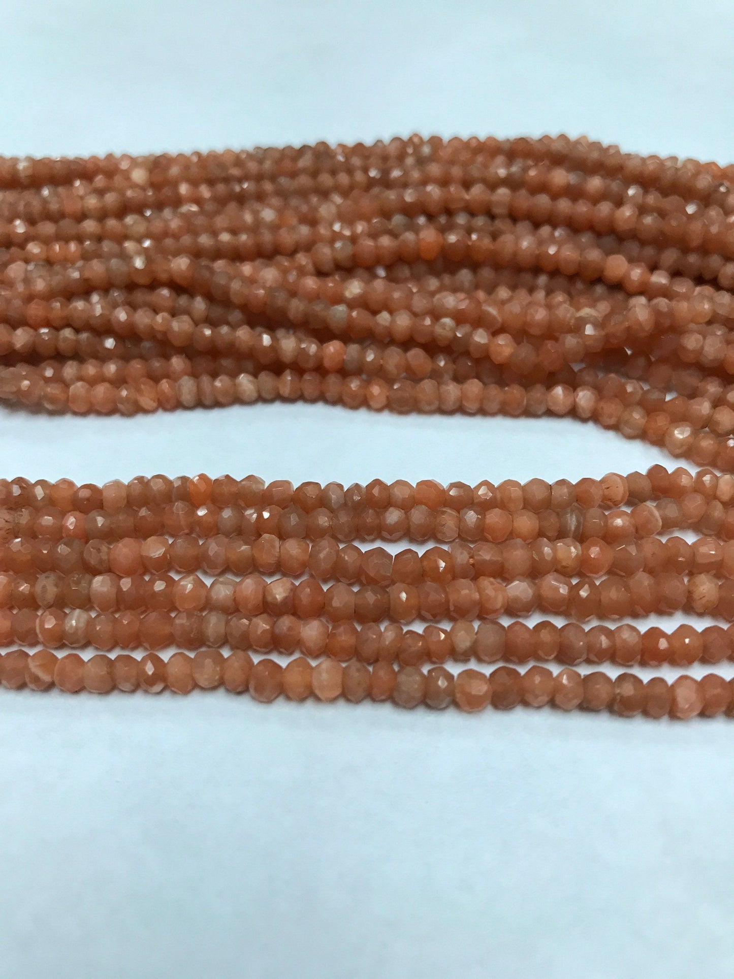 Moonstone Beads Faceted Rondelle Peach Colour, Moonstone Beads Faceted Natural, Peach Moonstone Natural