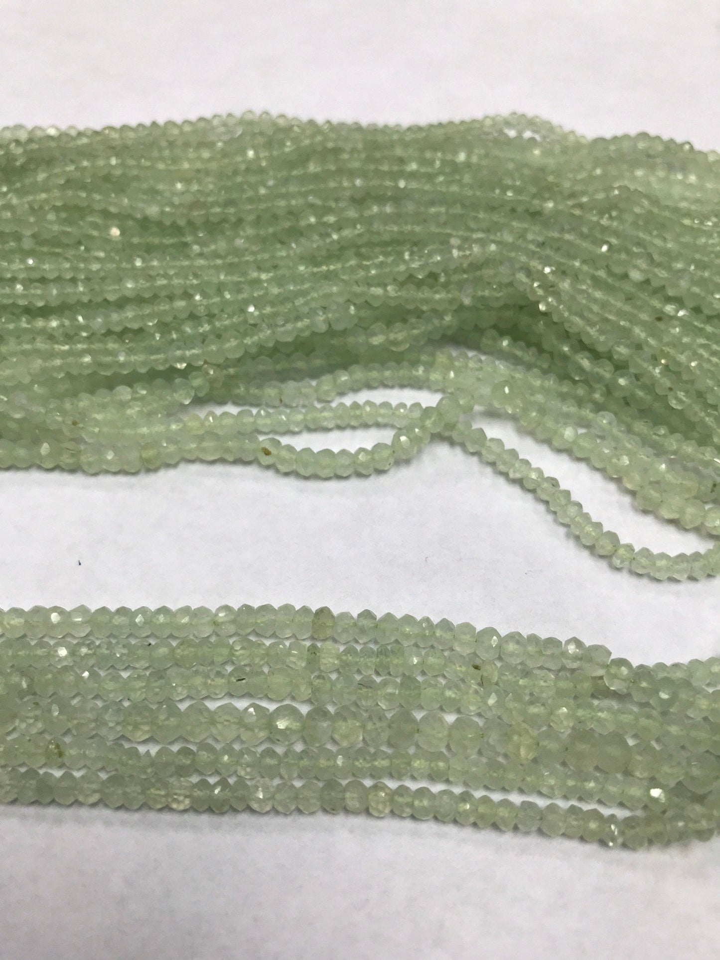 Prehnite beads Lasercut faceted rondelle, Lasercut Faceted Beads, Natural Light Green Prehnite Round Beads Faceted