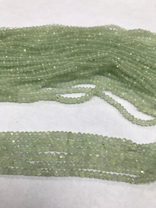 Prehnite beads Lasercut faceted rondelle, Lasercut Faceted Beads, Natural Light Green Prehnite Round Beads Faceted