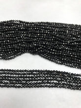 Load image into Gallery viewer, Black Spinel Beads Faceted Round, 3 mm Black Spinel Beads, 3 mm Faceted Round Black Spinel, Sharp Microcut
