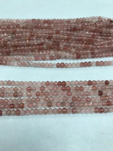 Load image into Gallery viewer, Strawberry quartz facetted round 3 mm, facetted round beads,
