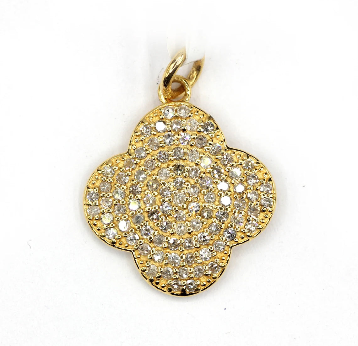 Art Deco Shape 14k Solid Gold Diamond Pendants. Genuine handmade pave diamond Pendant .14k Solid Gold Diamond Pendants.